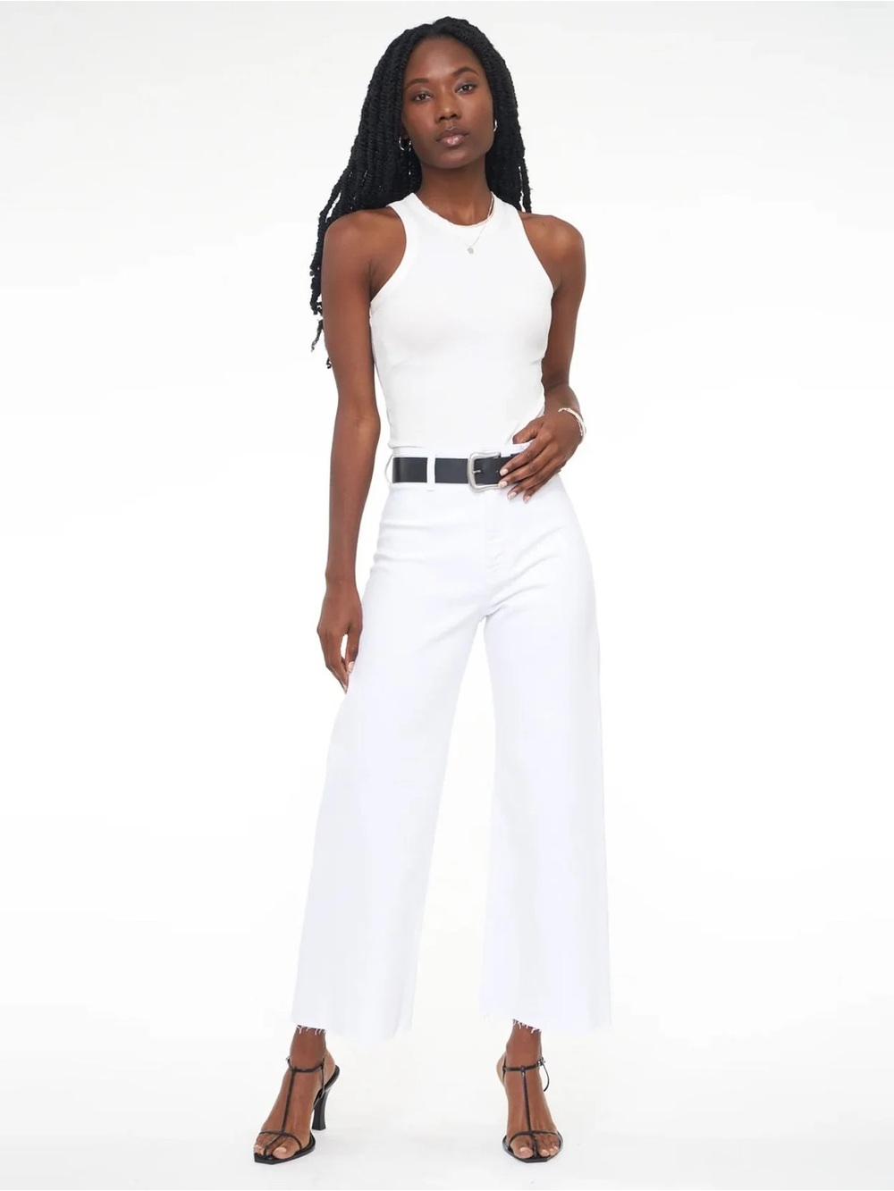 Pistola PENNY High Rise Wide Leg Crop Jeans - Picture 1 of 9